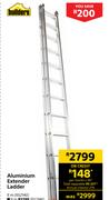 Builders Aluminium Extender Ladder 9m