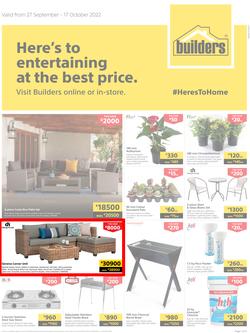 Builders Lusaka & Makeni : Here's To Entertaining At The Best Price (27 September - 17 October 2022), page 1