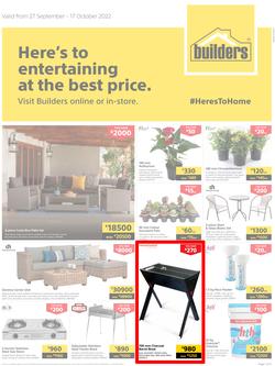 Builders Lusaka & Makeni : Here's To Entertaining At The Best Price (27 September - 17 October 2022), page 1