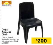 Gold Sun Onyx Armless Chair