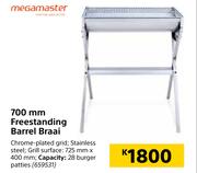 Megamaster 700 mm Freestanding Barrel Braai