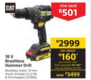 CAT 18V Brushless Hammer Drill