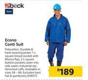 Beck Econo Conti Suit