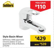 Builders Style Basin Mixer