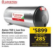 Ariston Axios 150L Lux Eco Electronic Geyser