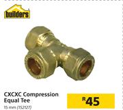 Builders CXCXC Compression Equal Tee 15mm