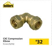 Builders CXC Compression Elbow 15mm