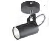 Bright Star Lighting Black Spotlight 1 Light