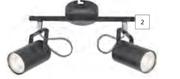 Bright Star Lighting Black Spotlight 2 Light