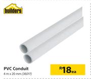 Builders PVC Conduit 4m x 20mm-Each