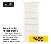 Dortello Accra Interior Primed Doors