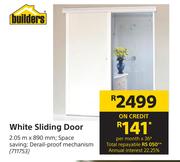 Builders White Sliding Door