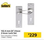 Builders 152.4mm (6") Dove 2 Lever Lock Set