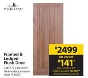 Swartland Framed & Ledged Flush Door