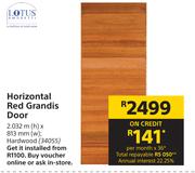 Lotus Horizontal Red Grandis Door