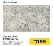 PG Bison Sqaure Line Postform Top