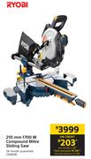 Ryobi 210mm 1700W Compound Mitre Sliding Saw 744618