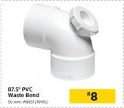 87.5° PVC Wate Bend WBE51 19105-50mm