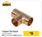 Builders Copper Tee Equal 152063-15mm
