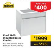 Builders Coral Wall-Mounted Basin 743781-Combo
