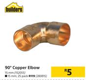 Builders 90░° Copper Elbow 280815