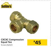 Builders CXCXC Compression Equal Tee 152127-15mm