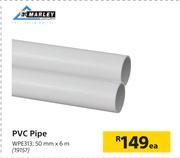 Marley PVC Pipe WPE313 19157-50mm X 6m Each
