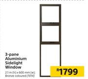3-Panel Aluminium Sidelight Window 1014