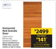 Lotus Horizontal Red Grandis Door 34055