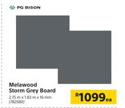 PG Bison Melawood Storm Grey Board 782580-Each