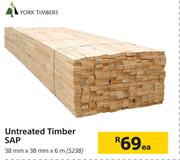York Timbers Untreated Timber SAP 5238-Each
