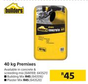 Builders Premixes 644169, 643521-40kg