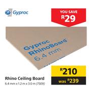 Gyproc Rhino Ceiling Board 6.4mm x 1.2m x 3.0m