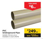 PVC Underground Pipe