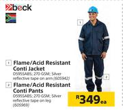 Beck Flame/Acid Resistant Conti Jacket-Each