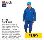 Beck Econo Conti Suit (Royal)