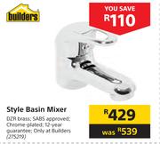 Builders Style Basin Mixer