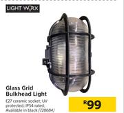 Lightworx Glass Grid Bulkhead Light