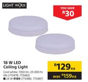 Lightworx 18W LED Ceiling Light-Each