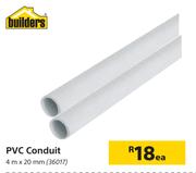 Builders PVC Conduit 4m x 20mm