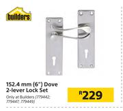 Builders 152.4mm (6") Dove 2 Lever Lock Set