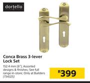 Dortello Conca Brass 3 Lever Lock Set