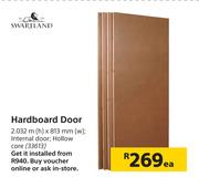 Swartland Hardboard Door-Each