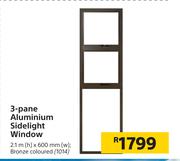 3 Panel Aluminium Sidelight Window