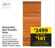 Lotus Horizontal Red Grandis Door