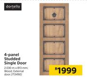 Dortello 4 Panel Studded Single Door