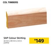 Col Timbers SAP Colour Skirting 22mm x 69mm x 3.0m