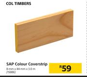 Col Timbers SAP Colour Coverstrip 8mm x 44mm x 3.0m