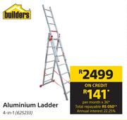Builders Aluminium Ladder 4 In 1