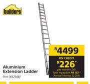 Builders Aluminium Extension Ladder 9m